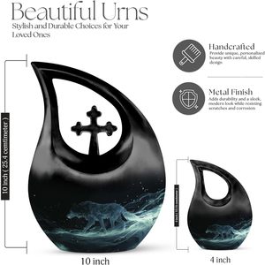 Lobo Metal Urna para cenizas Mujeres Urnas de cremación para cenizas humanas Mini urnas Adulto Hombre Pequeño para cenizas humanas Tamaño personalizado - Product Image 2