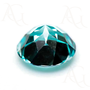 Pierre précieuse YAG Paraiba de laboratoire de forme ronde en vrac Prix d'usine synthétique vert bleuté avec certificat de laboratoire 4mm à 30mm - Product Image 2