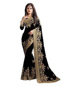 2023 Venta caliente indio pakistaní última gasa Saree Zari y secuencia trabajo fiesta desgaste Salwar Kameez - Product Image 1