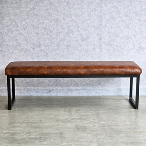 Women's Upholstered <b>Bench</b> with PU <b>Cushion</b> 140x40x45cm Iron Frame GBD024 - Product Image 6