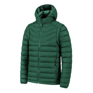 Venta al por mayor de diseño personalizado de los hombres chaqueta acolchada de invierno con capucha impermeable Reversible Nylon/poliéster lona Stand Collar - Product Image 6