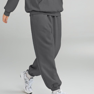 Pantalones de fabricación Premium para uso diario, precio de fábrica, pantalones de chándal holgados para mujer, pantalones de chándal elegantes de cintura alta para mujer - Product Image 3