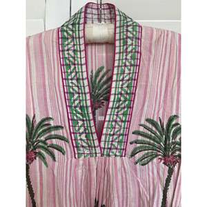 Kaftan de plage marocain vert palmier, élégant cache-maillot de bain - Product Image 2