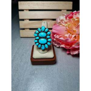 Bague Blaine Yellowhorse & Argent Sterling, Sertissage Tendance et Invisible, Plaqué Or & Rhodium, Taille 8, Cadeau Idéal - Product Image 1