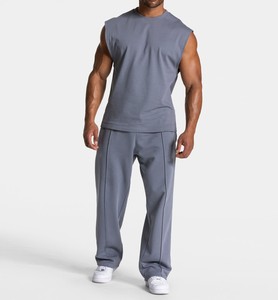 กางเกงวิ่งขาตรงสำหรับผู้ชายกางเกงเล่นกีฬาผ้าฟลีซคอตตอนสำหรับไปยิมวิ่ง - Product Image 3