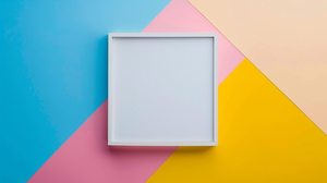 Modern <b>Square</b> White Bone Art Customizable Photo Display Frame Stainless Steel for Home Decoration - Product Image 3