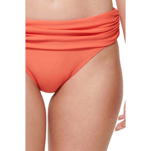 Conjunto de Bikini de Dos Piezas Tommy Hilfiger para Mujer, Color Naranja, con Detalle Fruncido y Logotipo Personalizado - Product Image 2