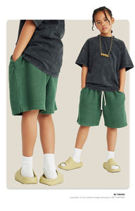 High Quality Heavy-duty Washed Side Slit Breathable Spring and Summer <strong>Shorts</strong> for Children - Product Image 3