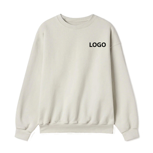 Sudaderas de mezcla de algodón de gran tamaño para hombre, ropa de calle básica informal, jersey de Color sólido, sudadera cómoda de manga larga - Product Image 1