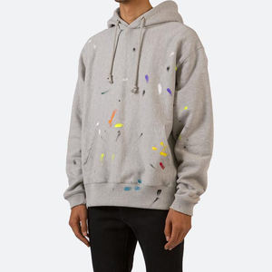 OEM Logo personnalisé Sweat à capuche en coton épais surdimensionné avec éclaboussures de peinture Streetwear de haute qualité avec col à capuche - Product Image 4