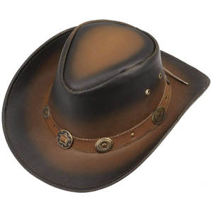 Sombrero de vaquero de ala ancha triturable de gamuza personalizado Unisex cuero trenzado ecológico ligero invierno al aire libre agricultura y viajes - Product Image 5