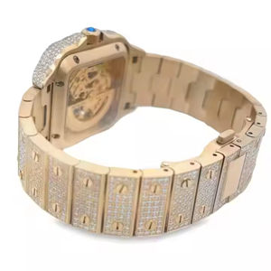 Montre Moissanite la plus unique pour hommes avec acier inoxydable et diamants ronds taille brillant Vvs clarté - Product Image 4