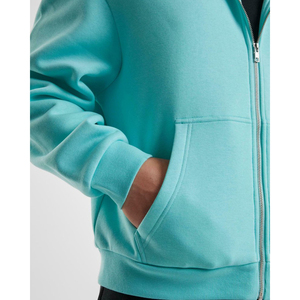 Style de rue hommes à manches longues fermeture éclair à capuche pour hommes 100% doux coton fermeture éclair Streetwear avec Logo personnalisé broderie commande en gros - Product Image 6