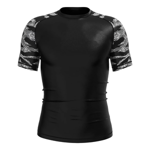 Camiseta personalizada de LICRA de secado rápido para gimnasio, camiseta unisex de talla grande con estampado de ajuste ajustado, ropa deportiva para entrenamiento, correr, entrenamiento físico, primavera OEM - Product Image 2