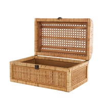 Ensemble de boîtes de rangement décoratives en rotin tissé à la main, boîte de rangement artisanale, écologique, naturelle, décoration intérieure et extérieure, vente en gros du Vietnam
