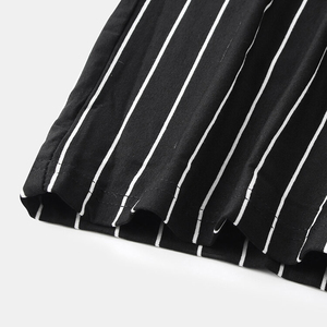 Men's <b>Black</b> 100% Cotton Oxford Fabric O-Neck Short Sleeve Regular Fit <b>Long</b> Sporty Breathable T-Shirt Jersey Knit <b>Top</b> - Product Image 3