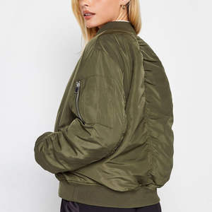 Latest Designs Blank Satin Polyester Zipper Up Outdoor Windbreaker Bomber Jacket High Quality Windproof Breathable Girls Jackets - Product Image 6