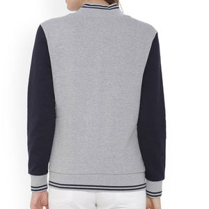 Prix de gros Blouson bombardier en satin pour femme Vestes universitaires d'automne décontractées noires Vêtements d'extérieur zippés Vestes universitaires pour femmes avec logo personnalisé - Product Image 2