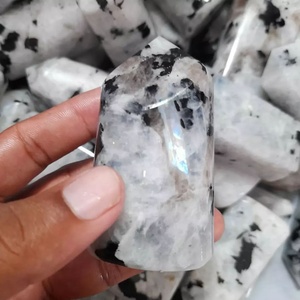 Piedra de Luna Arcoíris Natural, Gema Pulida de Forma Libre, Cristal Irregular, Colección de Minerales, Venta al por Mayor - Product Image 2