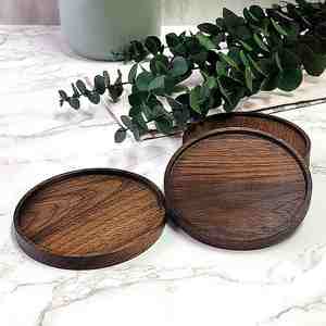 Handcrafted Walnut Wood <b>Slate</b> <b>Coasters</b> Custom Design Premium Quality Made in India Exporter - Product Image 2