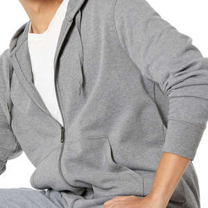 Sweat-shirts en coton à fermeture éclair avec logo personnalisé, molleton épais pour hommes, grandes tailles, coupe oversize, hiver, prix abordable - Product Image 4
