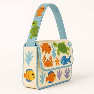 Bolso de criatura marina, bolso de océano con cuentas, bolso de mano bajo el mar, bolso de playa nupcial, monedero de tema tropical, bolso de mar colorido, - Product Image 1