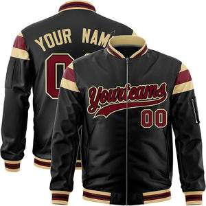 Premium Varsity Jacket Luxury Oversized Bomber Satin Contraste Stripes High Quality Urban Streetwear OEM Chaqueta al por mayor para hombres - Product Image 1