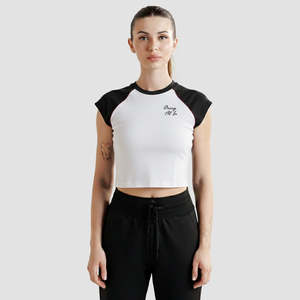 T-shirt à bords noirs et blancs pour l'entraînement, respirant - Product Image 1
