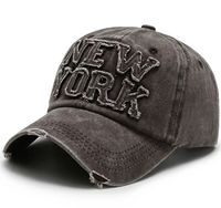 Gorra de Béisbol Vintage Personalizada con Parche de Letras de Chenilla, Visera Curva, Venta al Por Mayor OEM