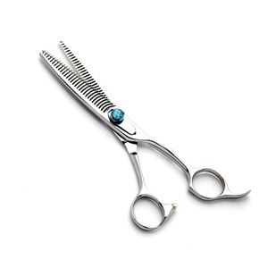 Ciseaux à effiler les cheveux en gros, lame droite et tranchante, ciseaux de salon de coiffure avec repose-doigt et vis fantaisie - Product Image 1