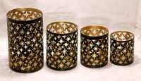 Lanterne Porte-Bougie Votive Moderne en Métal en Forme d'Étoile, Faite à la Main, Grande Taille, avec Fonction Clignotante, Design Personnalisable – Offre Spéciale