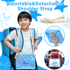 Custodia Protettiva per Tablet da 10.9 Pollici, Portatile e Adatta ai Bambini, in Silicone e PC, con Tracolla e Porta Penna - Product Image 6