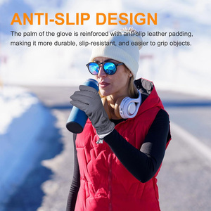 Gants d'hiver avec logo personnalisé, avec écran tactile, bout des doigts, doublure souple, antidérapante, parfaits pour les activités de plein air par temps froid - Product Image 2