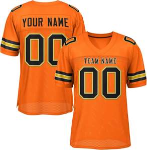 Camisetas personalizadas de fútbol americano, logotipo de equipo deportivo OEM, números de nombre, malla de poliéster, impresión por sublimación de tela de secado rápido - Product Image 6