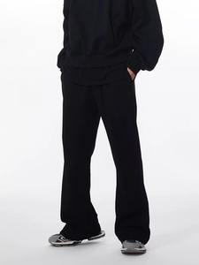 Wholesale Basic Heather Grey <b>Oversized</b> Sweatpants Casual Style Soft Fleece Material with Drawstring Waistband and Relaxed Fit - Product Image 6