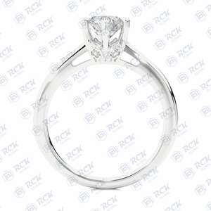 Anillo de moissanita solitario de corte brillante redondo TCW 1,35 para mujer, regalo de aniversario y cumpleaños para tu amor - Product Image 6
