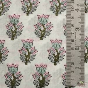 Ấn Độ Tay Khối In Mềm Vải Bằng Mét, 100% Tinh Khiết Bông Voile Vải Cho Ăn Mặc Làm, May, Crafting, Bọc - Product Image 2