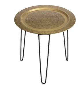 Design imprimé floral Mobilier de maison de qualité supérieure Table marocaine Mobilier de salon en métal Table marocaine de qualité supérieure - Product Image 2