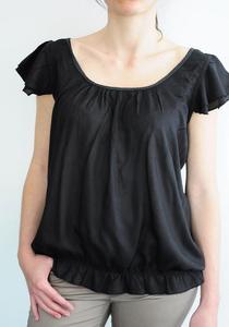 Blusa Corta Morada para Mujer con Bordado, Camisa Urti - Product Image 3