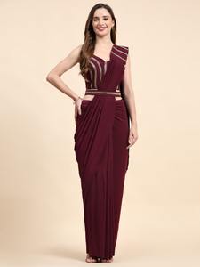 Sari de fiesta sexy para mujer con estilo de alta calidad con trabajo de encaje pesado cantidad al por mayor saris a la venta a los mejores precios - Product Image 3