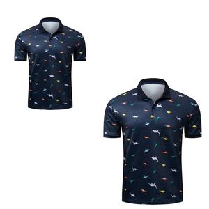 Polo à manches courtes personnalisé avec logo, tricoté, col à revers, broderie unie, vêtements de golf pour hommes et femmes, grande taille - Product Image 4