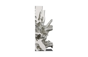 Objet de table en argent de luxe, sculpture moderne, accent décoratif parfait pour les intérieurs contemporains de maisons et de bureaux, en provenance d'Inde - Product Image 6