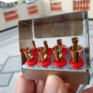 Kit de brocas quirúrgicas dentales de precisión, Manual de Metal, 6 uds., instrumentos, fresas de osseodensificación de acero inoxidable, certificado CE, Clase I - Product Image 1