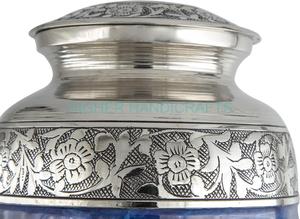 Urna para adultos de crisálida azul grabada a mano, urna decorativa de aluminio para entierro, cenizas humanas, urna conmemorativa para entierro, recuerdo, suministros funerarios - Product Image 5