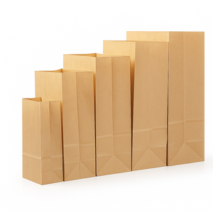 ถุงกระดาษใส่อาหารแบบกำหนดเองสำหรับโรงงาน ผลิตจากกระดาษคราฟท์สีน้ำตาล ทรงแบน ก้นเหลี่ยม ไม่มีหูหิ้ว เหมาะสำหรับอาหารแบบนำกลับบ้าน - Product Image 2