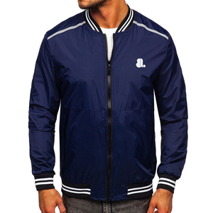 Chaqueta Bomber para Hombre con Logo Impreso, Cierre Completo, Precio Bajo, Color Sólido, Estilo Urbano, Invierno, Ecológica, Secado Rápido - Product Image 1