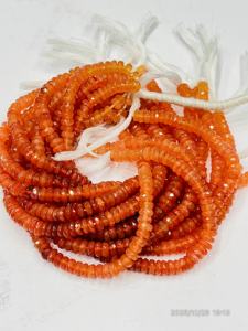 Cuentas Rondelle facetadas sombreadas de cornalina Natural, tamaño de 5MM, hebra de 8 pulgadas para fabricación de joyas y manualidades DIY - Product Image 6