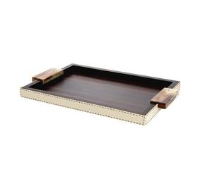 Beau plateau exclusif en corne de nouvelle forme avec base en métal pour table décorative idéal pour les anniversaires de mariage et les repas élégants - Product Image 6