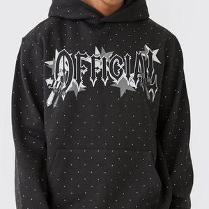 Survêtement d'hiver pour homme à capuche uni avec strass, 100 % coton, grande taille, conception 2-en-1 personnalisable OEM, faible MOQ, fabricant pakistanais - Product Image 6