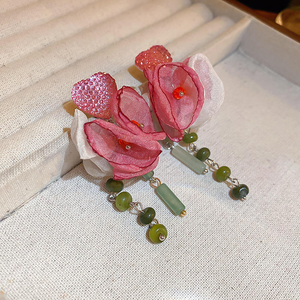 100 conceptions bijoux de mode coréen mode déclaration fleur femmes boucle d'oreille classique ethnique bohème été goutte boucle d'oreille - Product Image 3